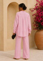 Conjunto Palazzo — Camisa Oversize & Pantalón Wide Leg
