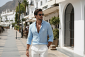 Camisa Lino Mediterráneo